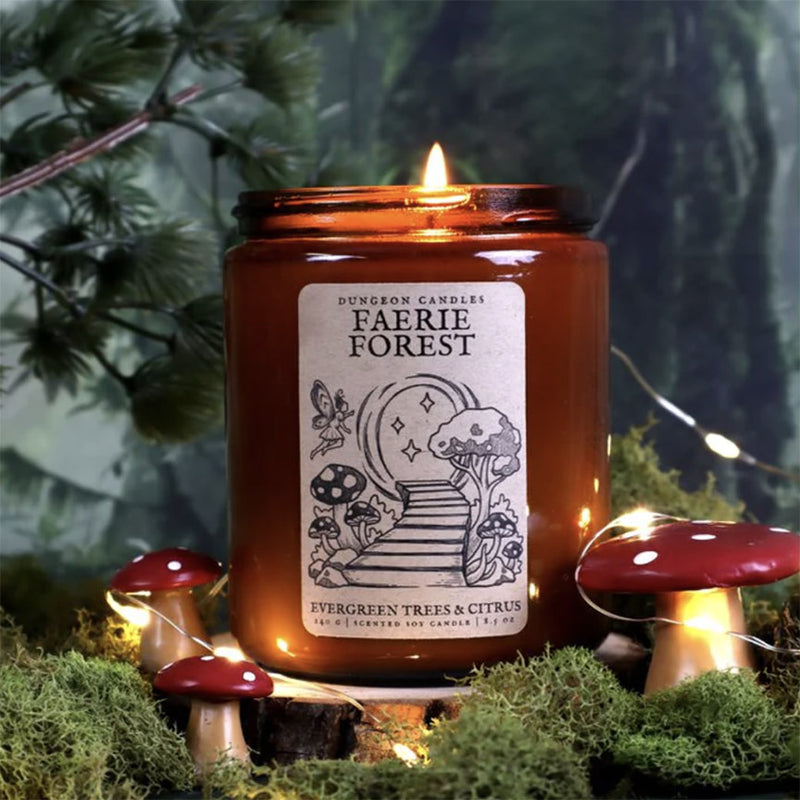 8.5 oz. Faerie Forest Fantasy Glass Candle
