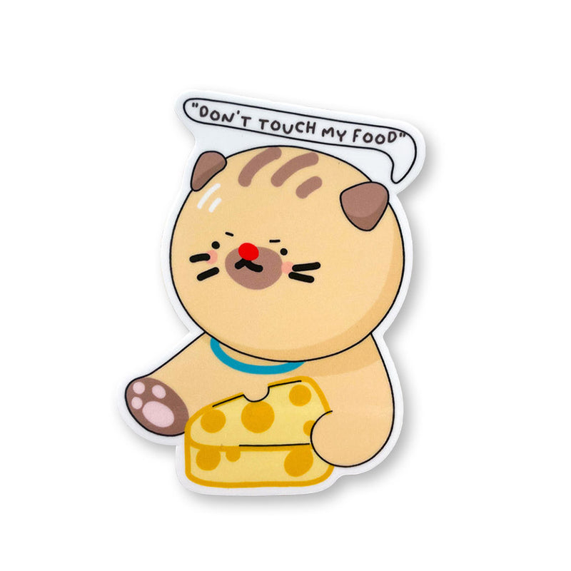 Don’t Touch My Food Cat Vinyl Sticker