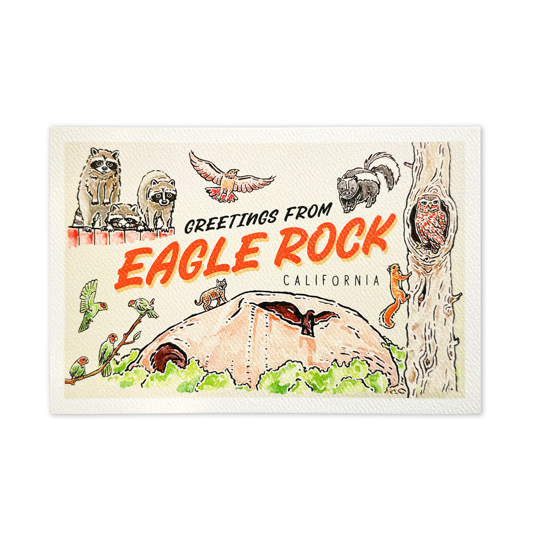Urban Wildlife of Eagle Rock Postcard - Leanna Lin's Wonderland