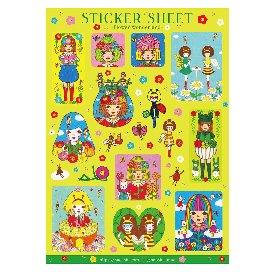 Flower Wonderland Sticker Sheet - Leanna Lin&