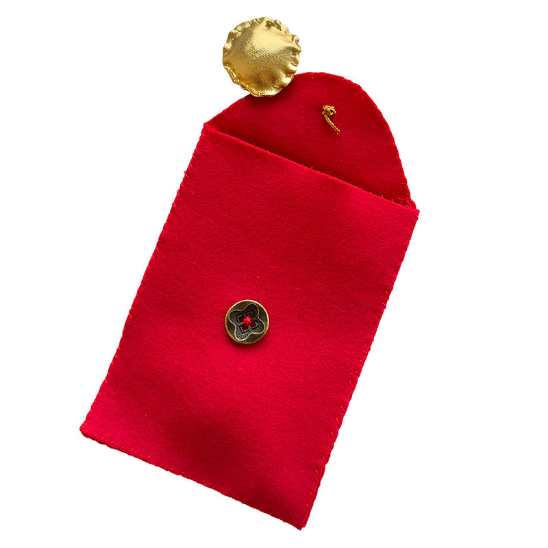 Haw Flakes Handmade Felt Red Envelope