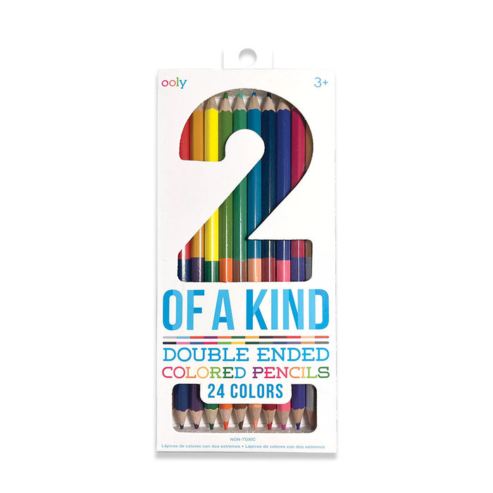 2 of a Kind Double-Ended Colored Pencils (Set of 24)