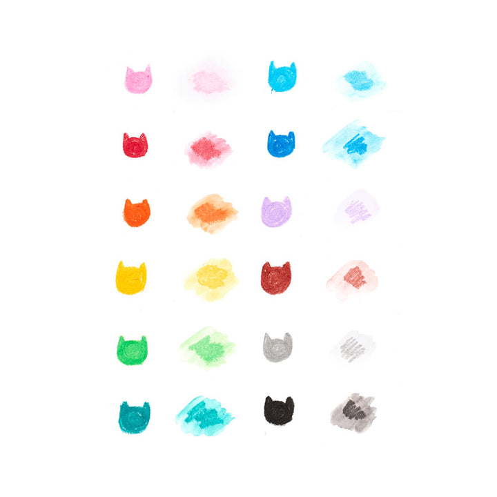 Cat Parade Twist-Up Watercolor Gel Crayons (Set of 12)