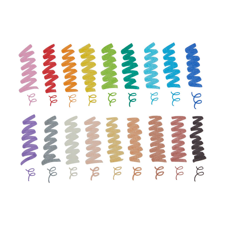 Doodles of 18 different colors.