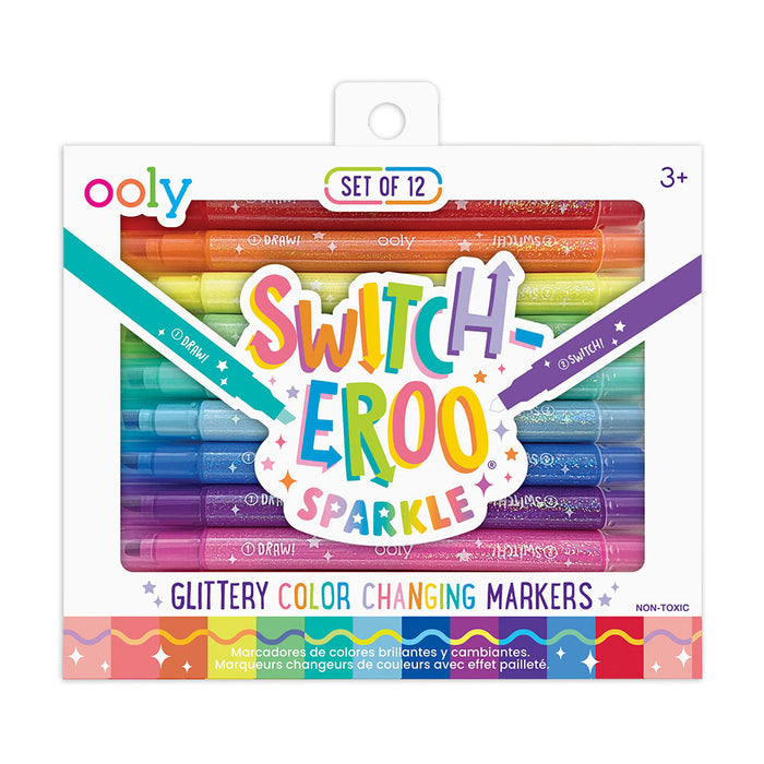 Switch-eroo! Sparkle Glittery Color-Changing Markers (Set of 12)