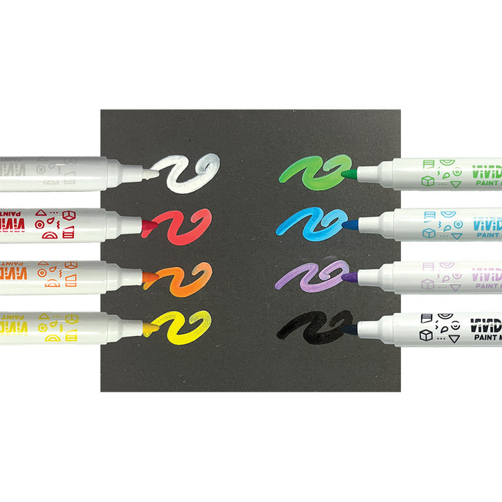 VividPop! Water Based Paint Markers - Brights (Set of 8)