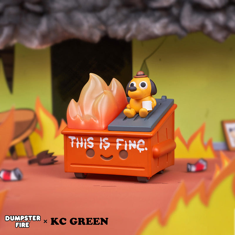 This is Fine Dumpster Fire Vinyl Figure