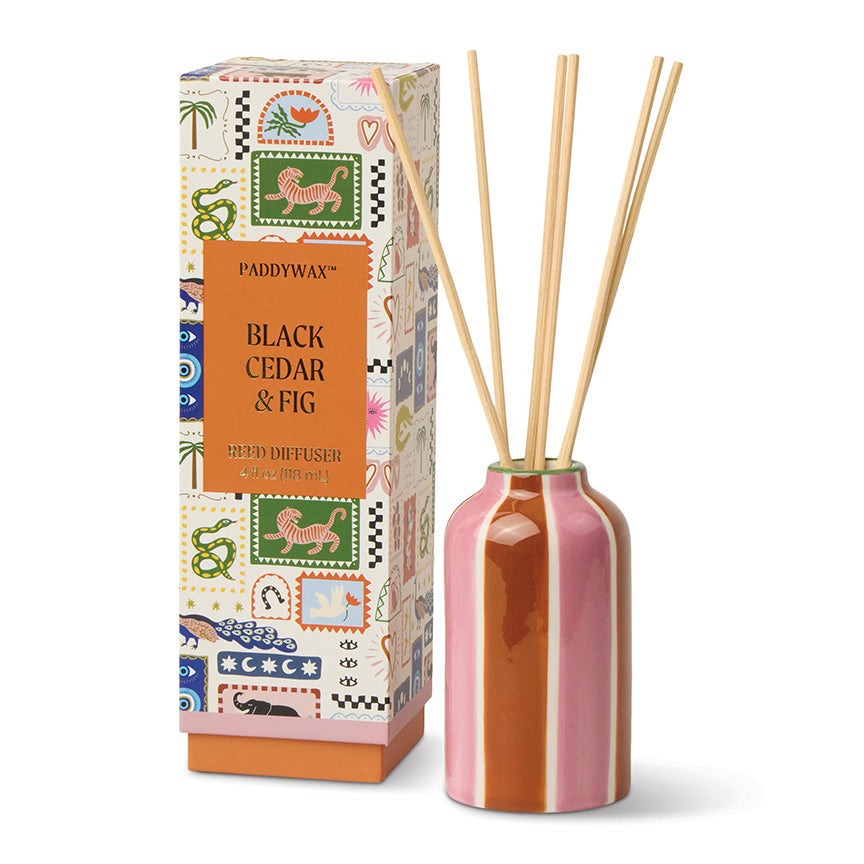A Dopo 4 fl oz. Handpainted Diffuser: Black Cedar & Fig