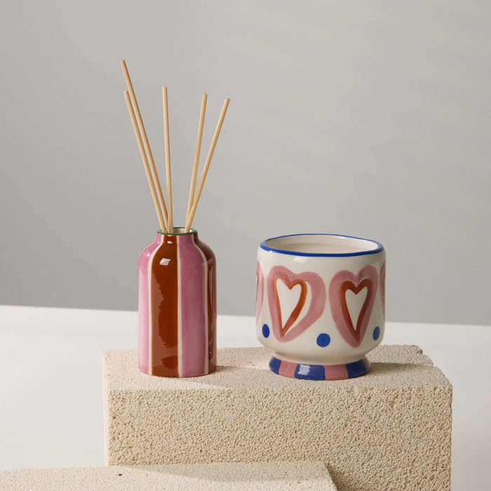 A Dopo 4 fl oz. Handpainted Diffuser: Black Cedar & Fig