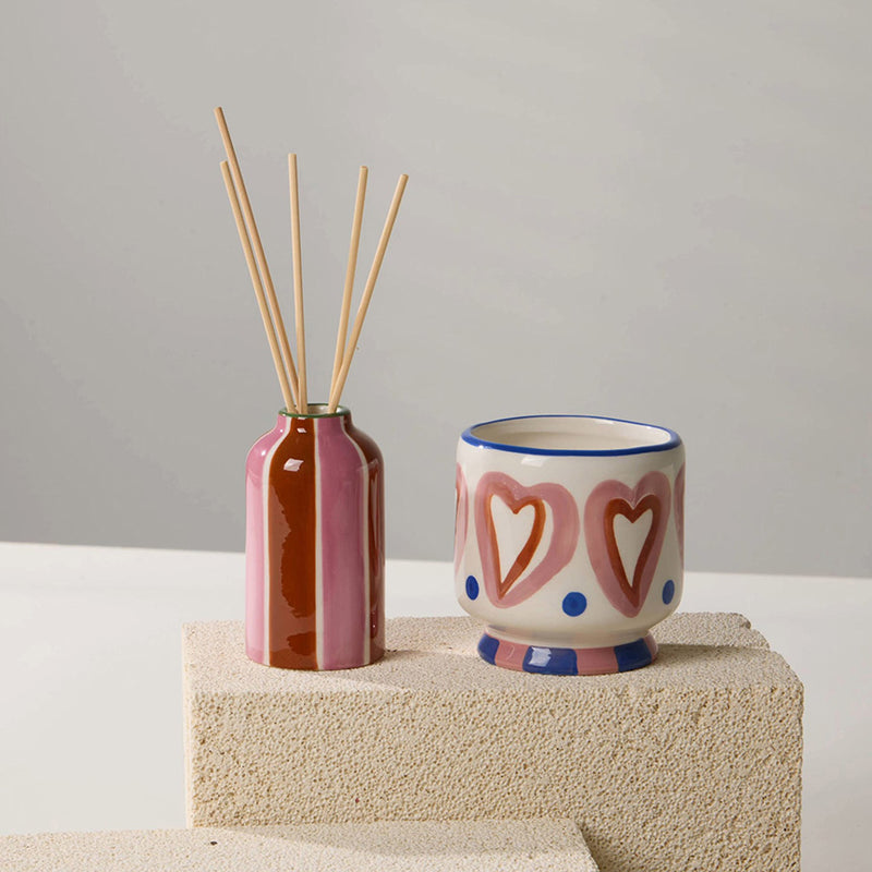 A Dopo 4 fl oz. Handpainted Diffuser: Black Cedar & Fig