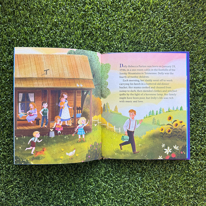 Open book featuring a page discussing Dolly&