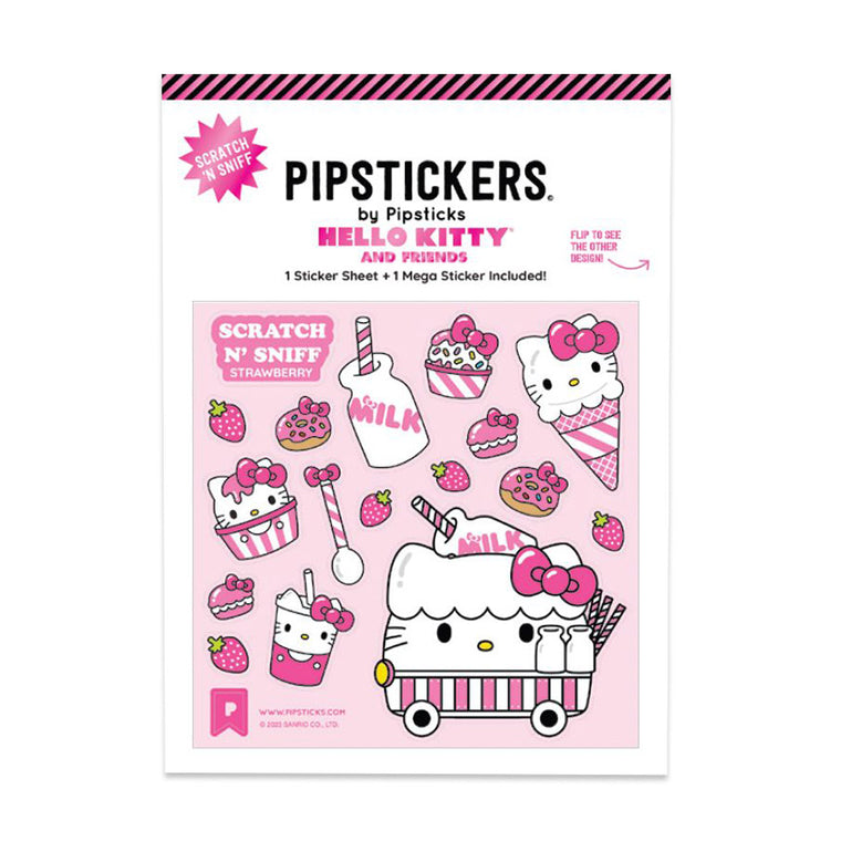Hello Kitty Milk Cart Scratch ’n Sniff Sticker Sheet Set