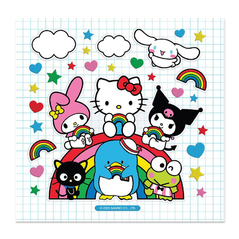 Hello Kitty and Friends Rainbow Pals Super Big Puffy Sticker Sheet Set