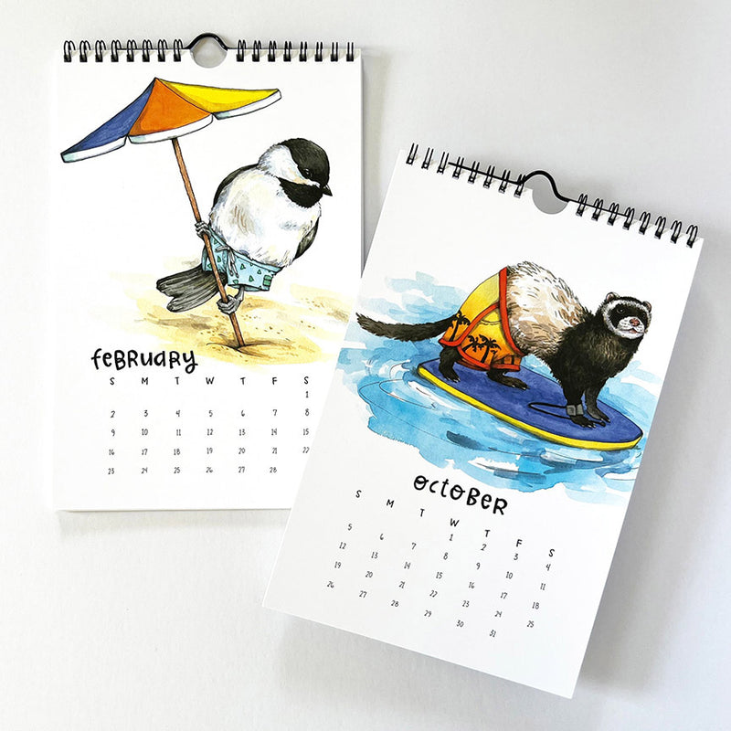 2025 Animals in Swimsuits Wall Calendar