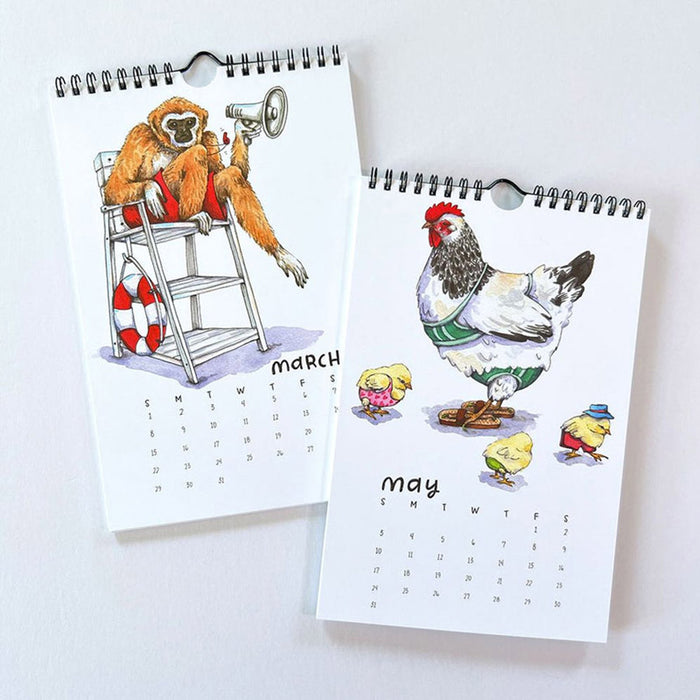 Animals in Swimsuits 2026 Wall Calendar
