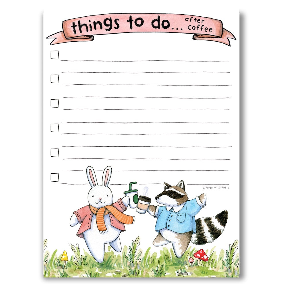 Things To Do After Coffee Notepad