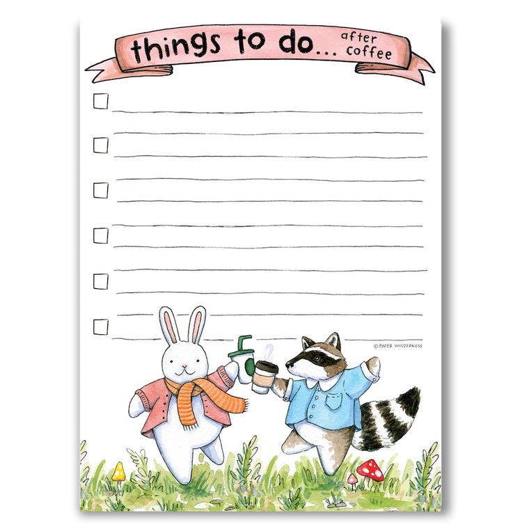 Things To Do After Coffee Notepad
