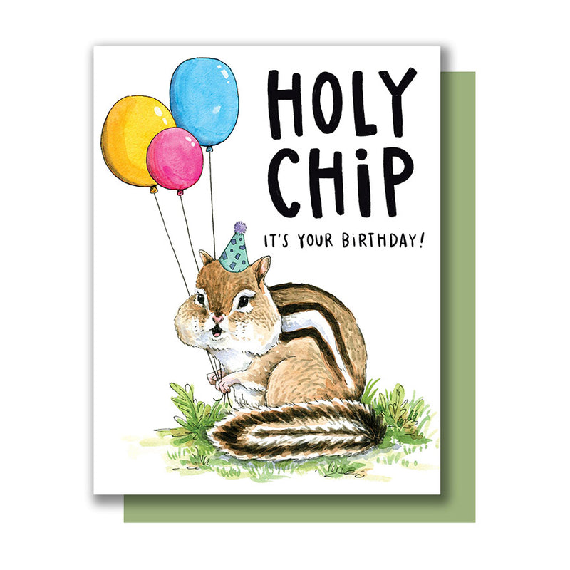 Holy Chip Chipmunk Birthday Card