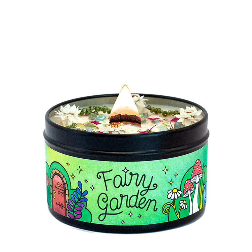 Fairy Garden 7 oz. Aromatherapy Candle: Lemongrass + Ylang Ylang - Leanna Lin's Wonderland