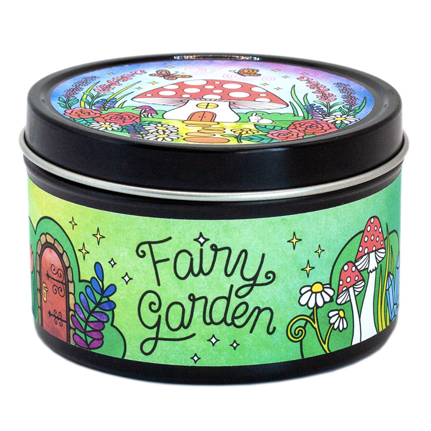 Fairy Garden 7 oz. Aromatherapy Candle: Lemongrass + Ylang Ylang - Leanna Lin's Wonderland