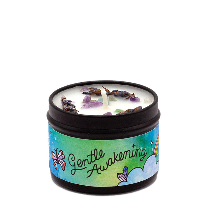 Gentle Awakening 2 oz. Aromatherapy Candle: Lavender &amp; Woodsy - Leanna Lin&