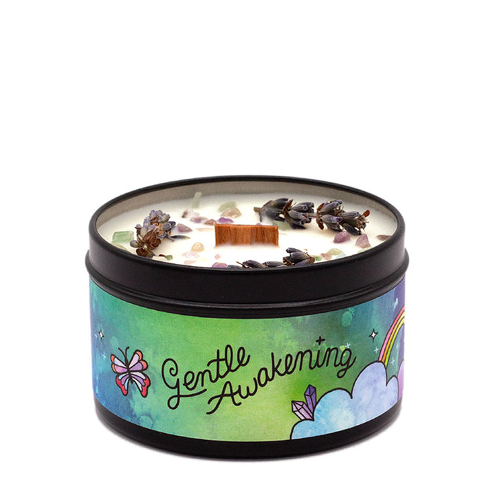 Gentle Awakening 7 oz. Aromatherapy Candle: Lavender &amp; Woodsy - Leanna Lin&