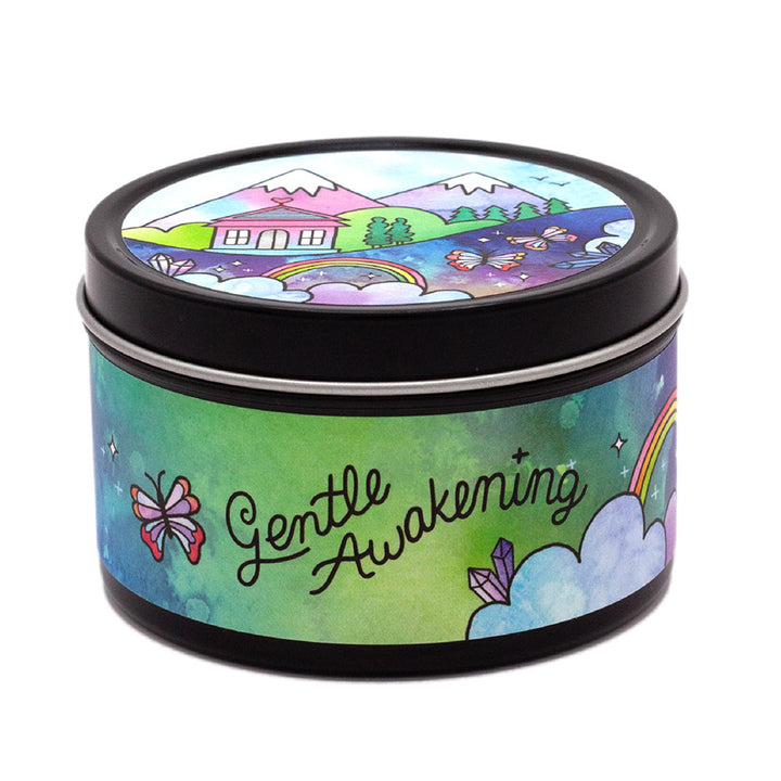 Gentle Awakening 2 oz. Aromatherapy Candle: Lavender &amp; Woodsy - Leanna Lin&