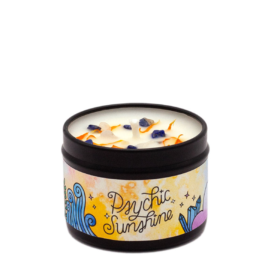 Physic Sunshine 2 oz. Aromatherapy Candle: Citrus & Cedar - Leanna Lin's Wonderland