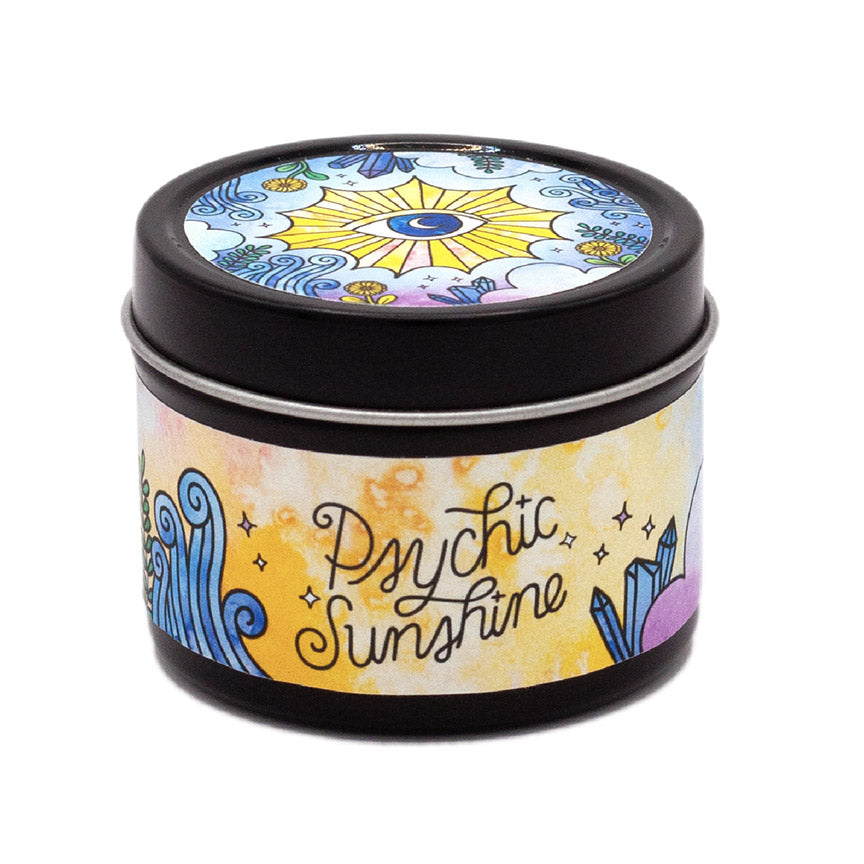 Physic Sunshine 2 oz. Aromatherapy Candle: Citrus & Cedar - Leanna Lin's Wonderland