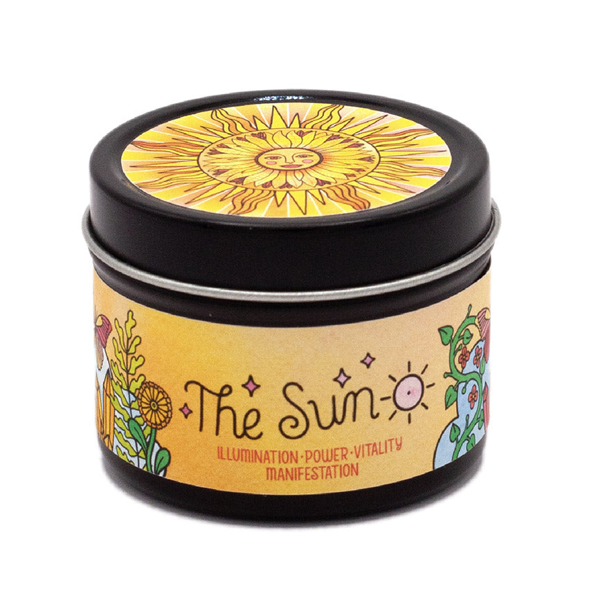 The Sun 2 oz. Aromatherapy Candle: Orange Floral - Leanna Lin's Wonderland