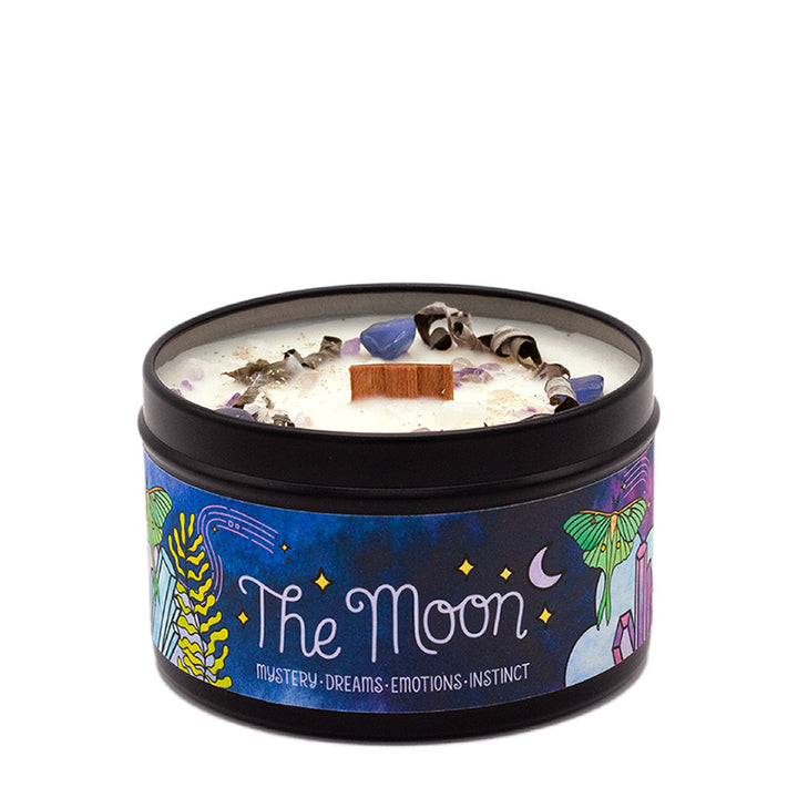 The Moon 7 oz. Aromatherapy Candle: Cypress Lemon - Leanna Lin&