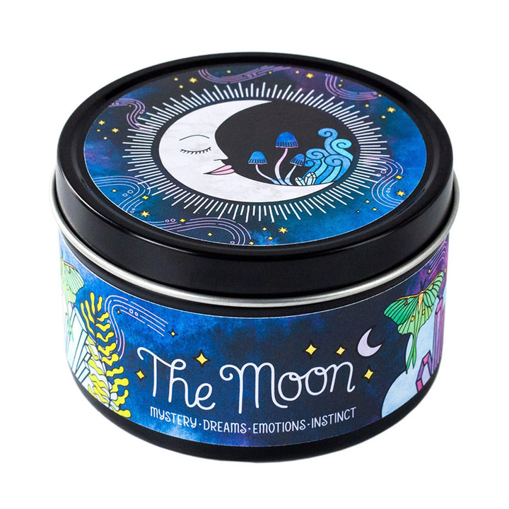 The Moon 7 oz. Aromatherapy Candle: Cypress Lemon - Leanna Lin&