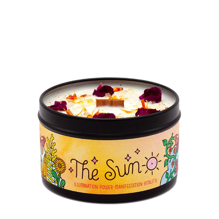 The Sun 7 oz. Aromatherapy Candle: Orange Floral - Leanna Lin&