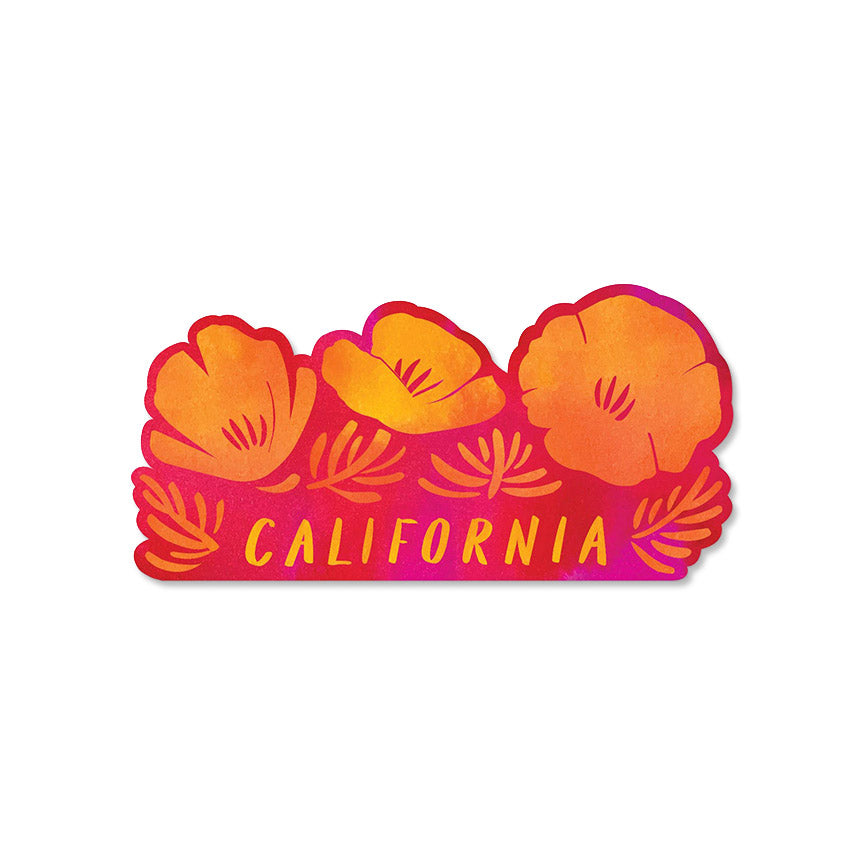 California Poppies Vinyl Sticker