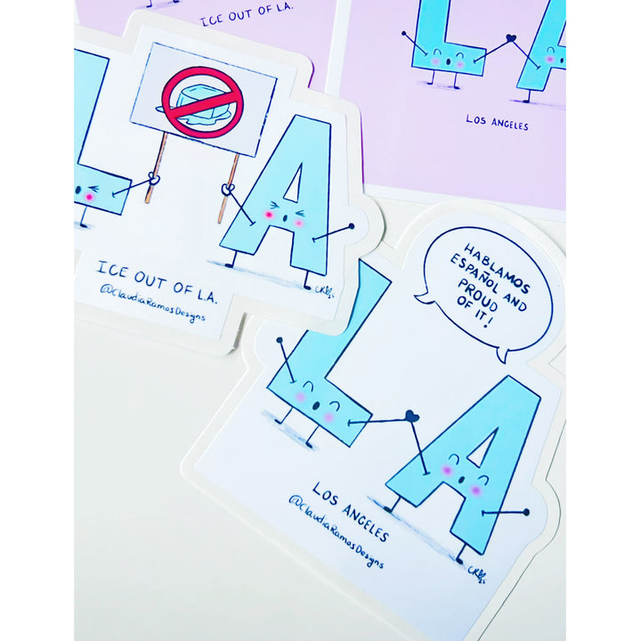 L.A. Stand Up | Hablamos Espanol Sticker - Leanna Lin&