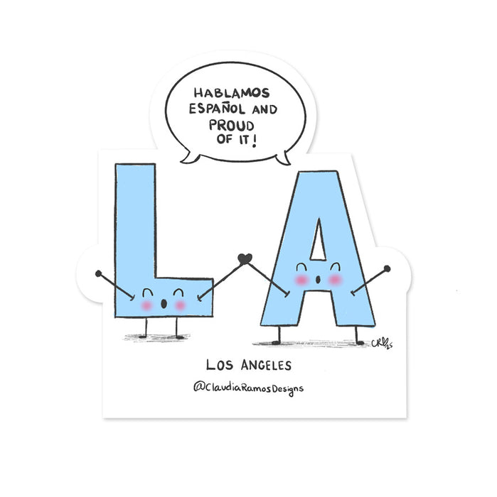 L.A. Stand Up | Hablamos Espanol Sticker - Leanna Lin's Wonderland