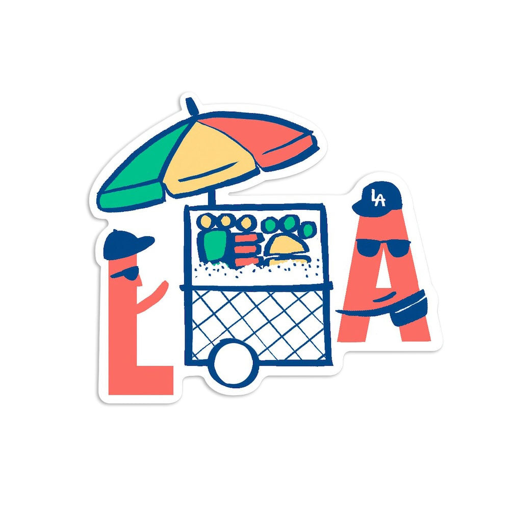 Los Angeles Fruit Cart Vinyl Sticker