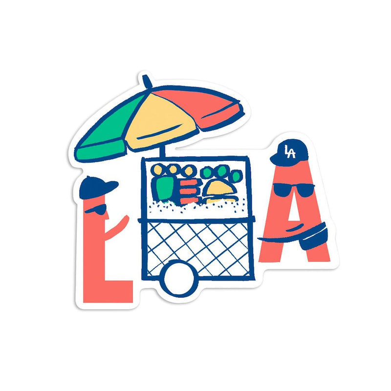 Los Angeles Fruit Cart Vinyl Sticker