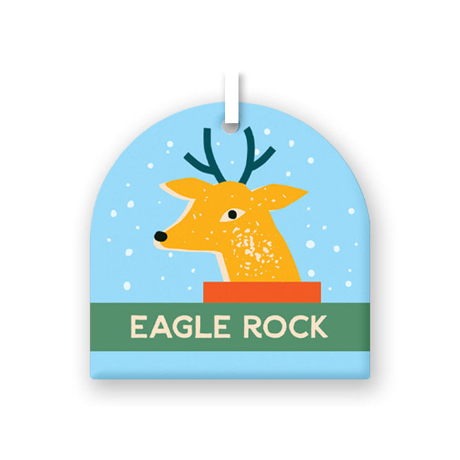 Holiday Deer Head (Eagle Rock) Metal Ornament