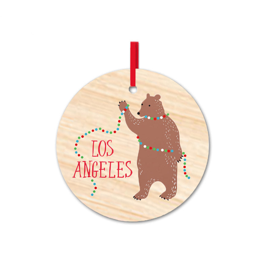 Standing Bear (Los Angeles) Wood Ornament