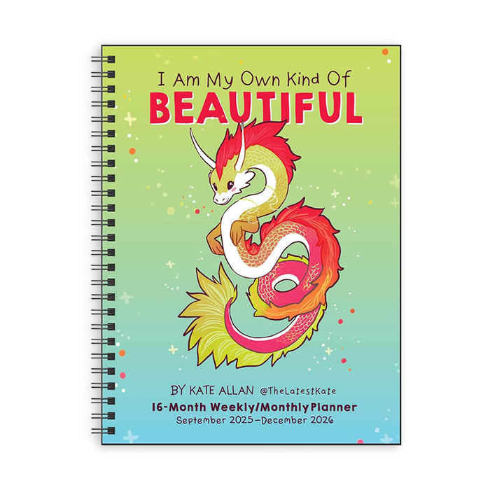 2025-2026 Kate Allen I Am My Own Kind of Beautiful 16-Month Weekly/Monthly Planner