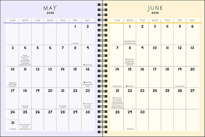 2025-2026 Kate Allen I Am My Own Kind of Beautiful 16-Month Weekly/Monthly Planner