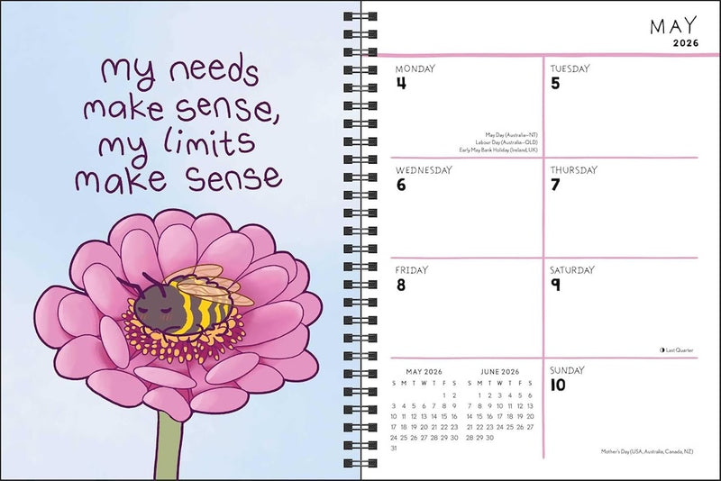 2025-2026 Kate Allen I Am My Own Kind of Beautiful 16-Month Weekly/Monthly Planner