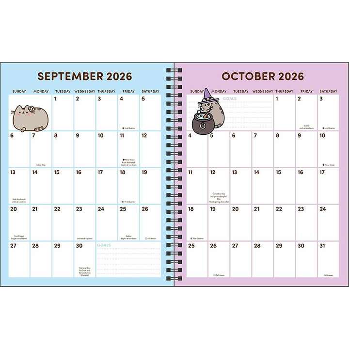 Pusheen 16-Month 2026-2027 Weekly/Monthly Planner