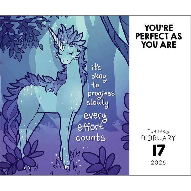 Take It From a Rainbow T-Rex, You're Perfect As You Are Daily Calendar 2026 Daily Calendar