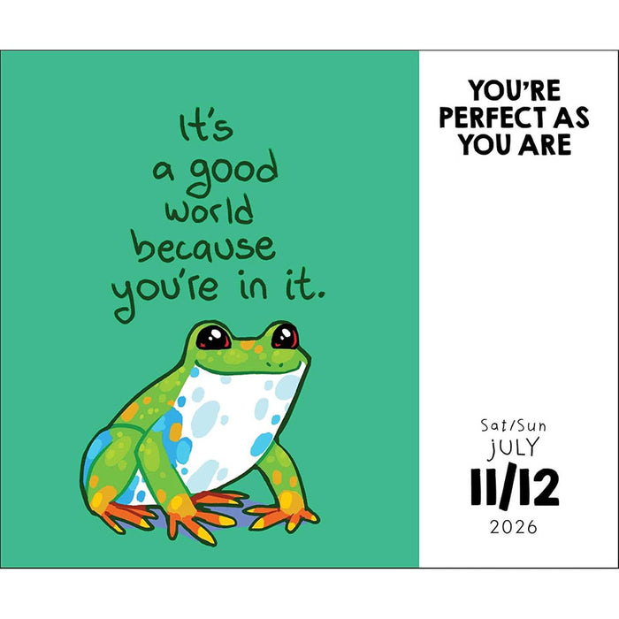 Take It From a Rainbow T-Rex, You're Perfect As You Are Daily Calendar 2026 Daily Calendar