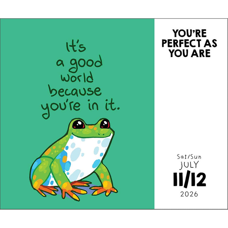 Take It From a Rainbow T-Rex, You're Perfect As You Are Daily Calendar 2026 Daily Calendar