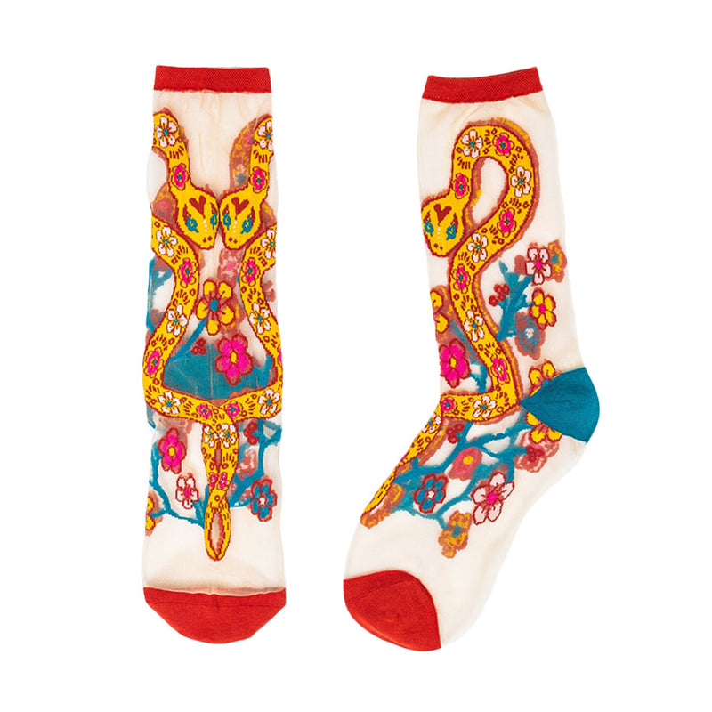 Year of the Snake Sheer Crew Sock