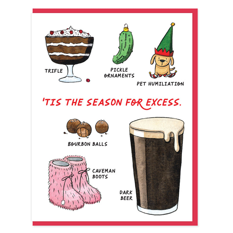 Season for Excess (Boxed Set of 8) Holiday Cards