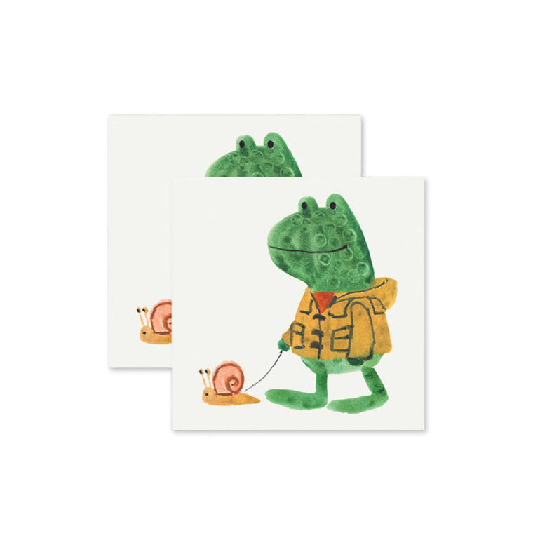 Frog & Snail Tattoo Pair